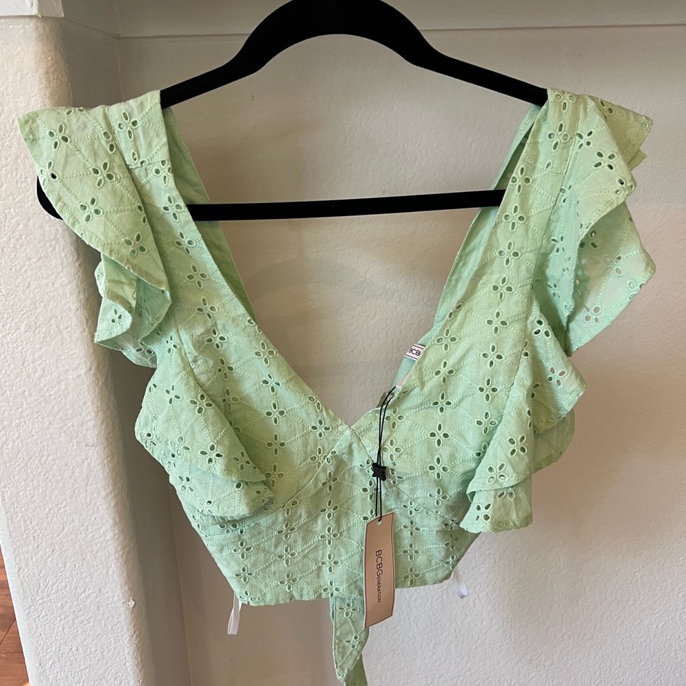NWT BCBG Eyelet Top